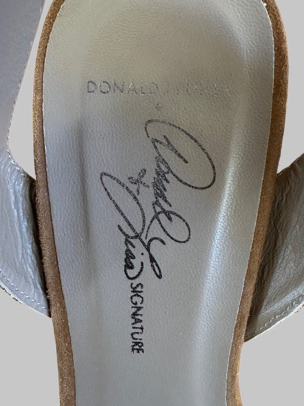 Donald Pliner Porcia Floral Metallic Ankle Strap Heels - 8.5M - Picture 5 of 14